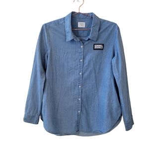 10 Barrel Brewing Long Sleeve Button Front Shirt Size L Drink Beer Outside